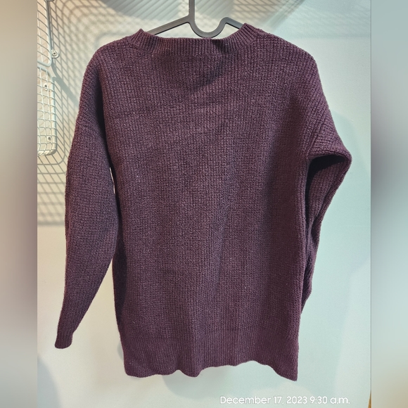 Wilfred Free large (Aritzia) brand burgundy rich color crew neck sweater - Picture 4 of 9